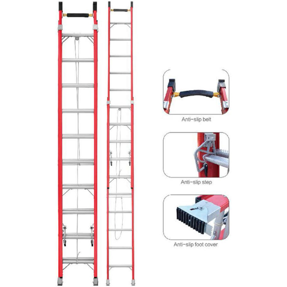 Trump TR-FG14X2 Extension Fiberglass Ladder 28-Steps | Trump by KHM Megatools Corp. Trump TR-FG14X2 Extension Fiberglass Ladder 28-Steps | Trump by KHM Megatools Corp.